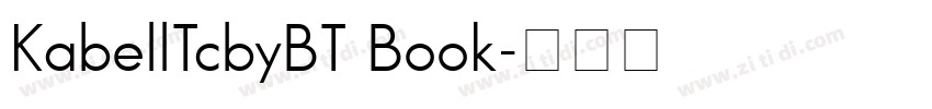 KabellTcbyBT Book字体转换